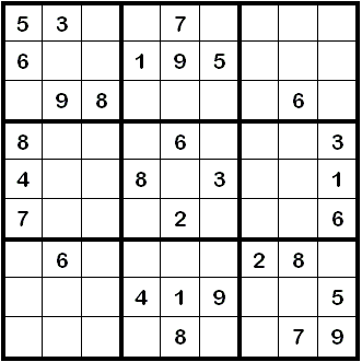 Sudoku Schema Beispiel